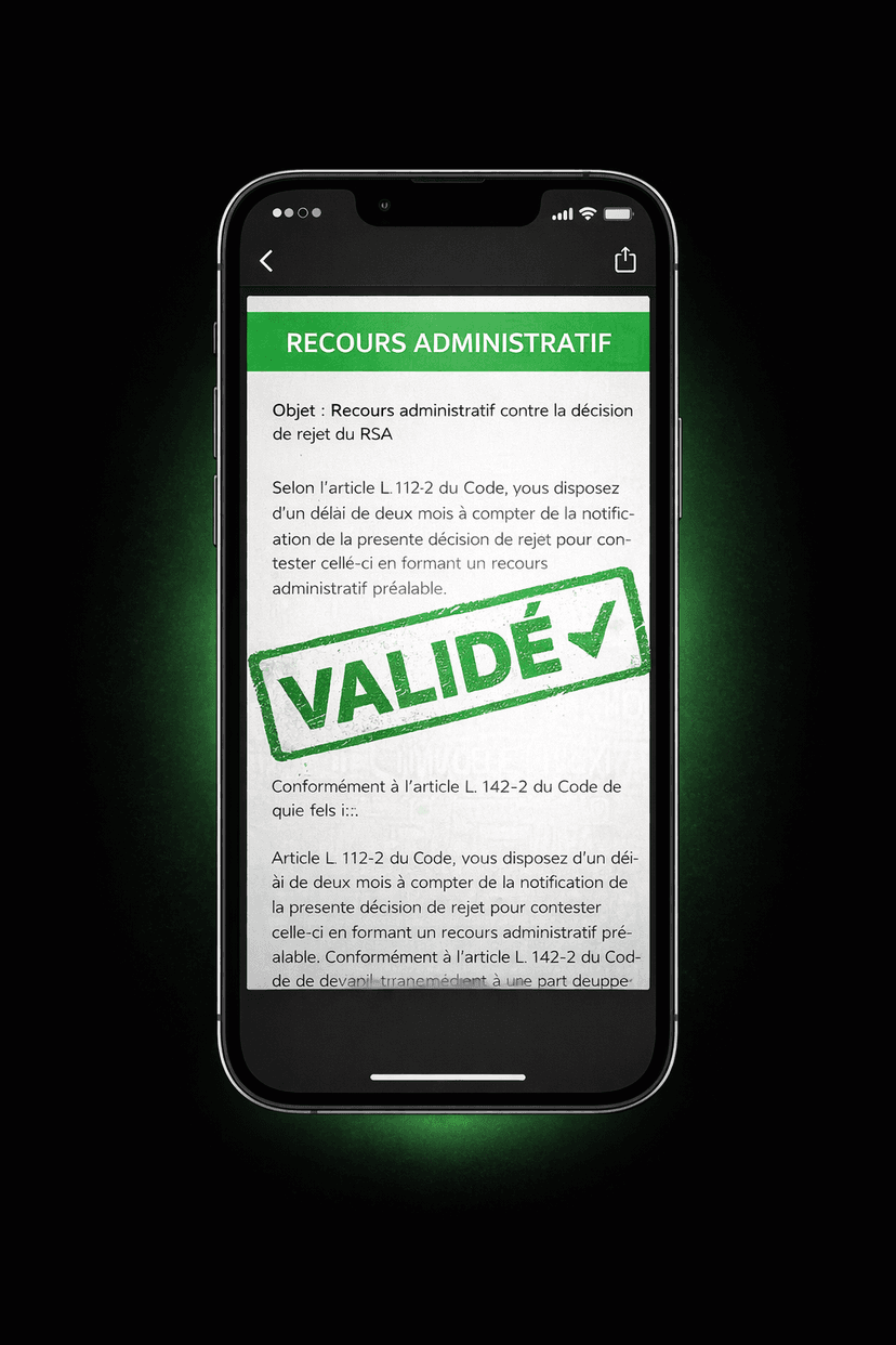 PDF de recours validé généré par RejetFantôme